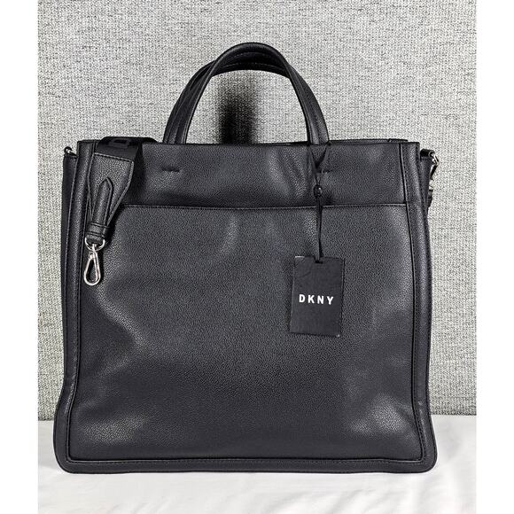 DKNY BOND NORTH SOUTH TOTE BAG — BLACK/WHITE • STYLE R94BZF35 • NEW WITH TAGS - Picture 2 of 13